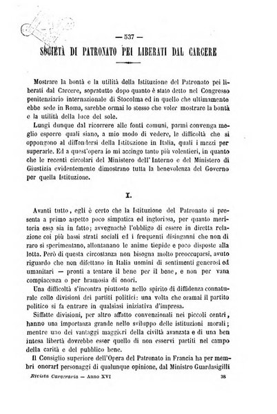 Rivista di discipline carcerarie in relazione con l'antropologia, col diritto penale, con la statistica