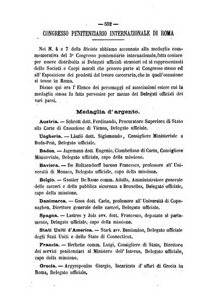 Rivista di discipline carcerarie in relazione con l'antropologia, col diritto penale, con la statistica