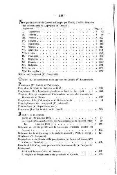 Rivista di discipline carcerarie in relazione con l'antropologia, col diritto penale, con la statistica