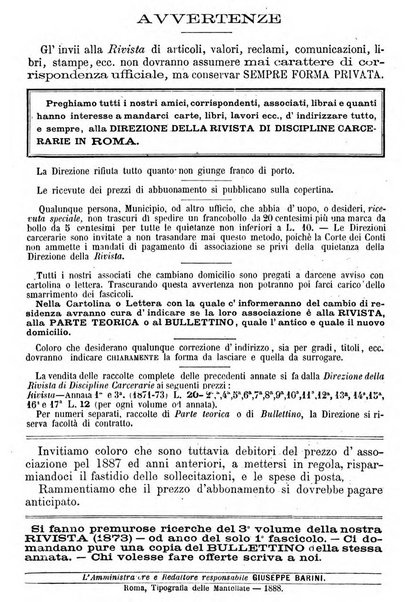 Rivista di discipline carcerarie in relazione con l'antropologia, col diritto penale, con la statistica