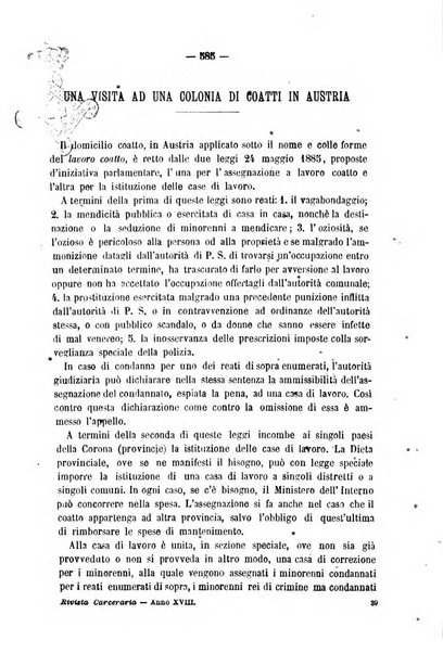 Rivista di discipline carcerarie in relazione con l'antropologia, col diritto penale, con la statistica