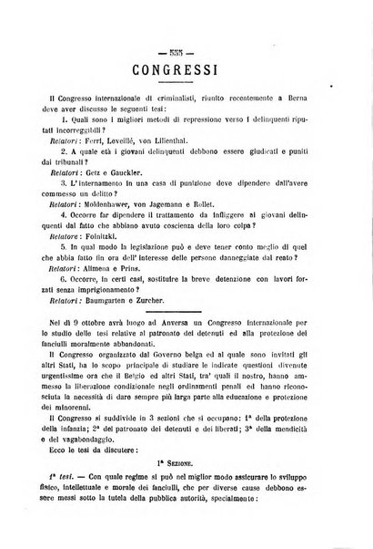 Rivista di discipline carcerarie in relazione con l'antropologia, col diritto penale, con la statistica