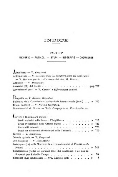 Rivista di discipline carcerarie in relazione con l'antropologia, col diritto penale, con la statistica