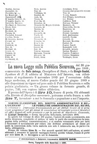 Rivista di discipline carcerarie in relazione con l'antropologia, col diritto penale, con la statistica