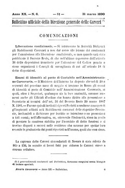 Rivista di discipline carcerarie in relazione con l'antropologia, col diritto penale, con la statistica