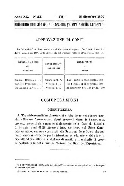 Rivista di discipline carcerarie in relazione con l'antropologia, col diritto penale, con la statistica