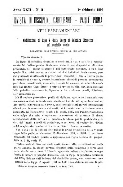 Rivista di discipline carcerarie in relazione con l'antropologia, col diritto penale, con la statistica