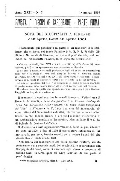 Rivista di discipline carcerarie in relazione con l'antropologia, col diritto penale, con la statistica