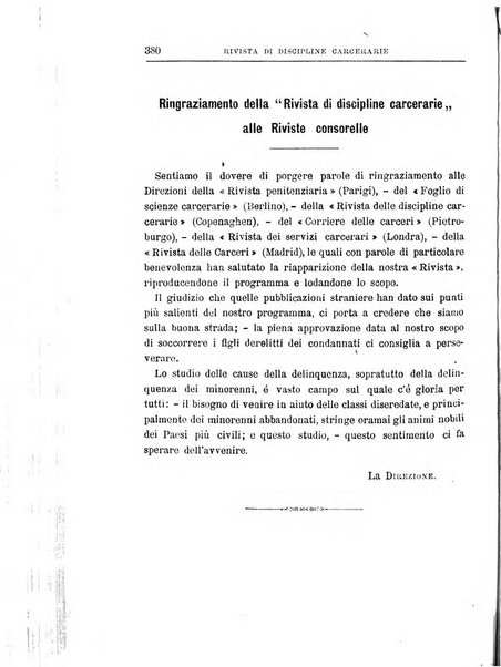 Rivista di discipline carcerarie in relazione con l'antropologia, col diritto penale, con la statistica