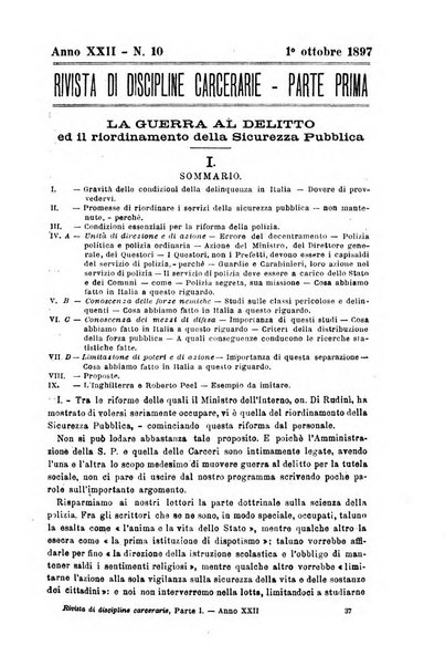 Rivista di discipline carcerarie in relazione con l'antropologia, col diritto penale, con la statistica