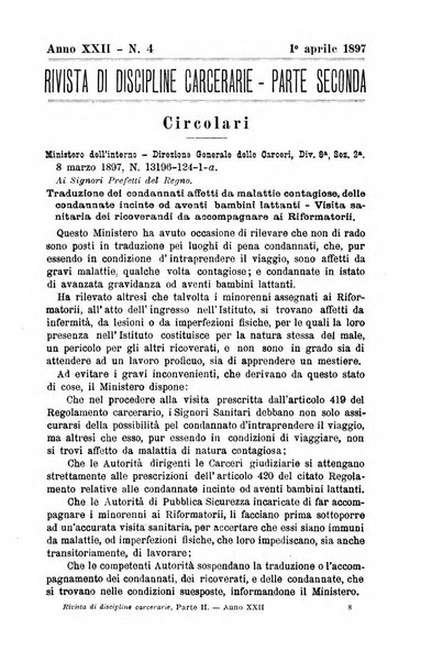 Rivista di discipline carcerarie in relazione con l'antropologia, col diritto penale, con la statistica