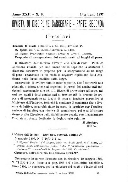 Rivista di discipline carcerarie in relazione con l'antropologia, col diritto penale, con la statistica