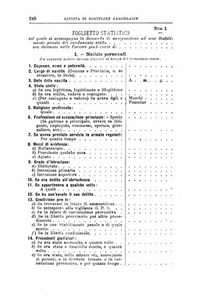 Rivista di discipline carcerarie in relazione con l'antropologia, col diritto penale, con la statistica