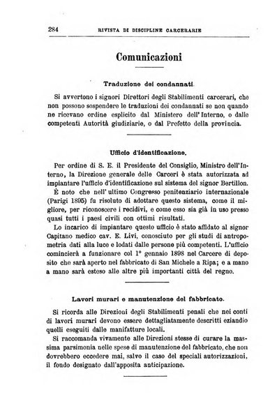 Rivista di discipline carcerarie in relazione con l'antropologia, col diritto penale, con la statistica