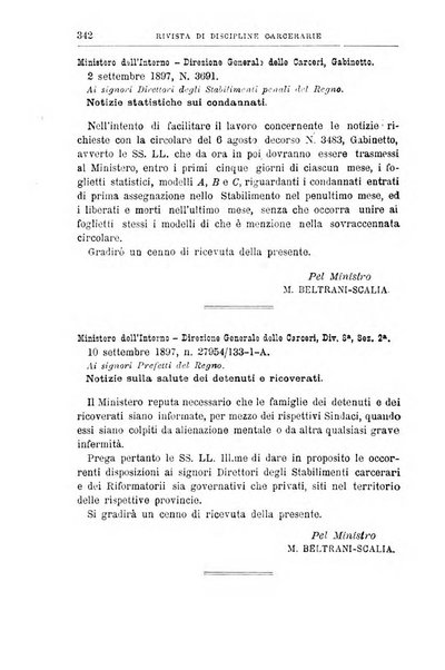 Rivista di discipline carcerarie in relazione con l'antropologia, col diritto penale, con la statistica