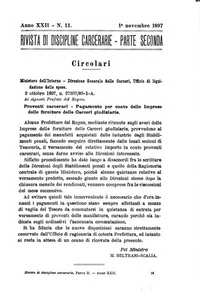 Rivista di discipline carcerarie in relazione con l'antropologia, col diritto penale, con la statistica