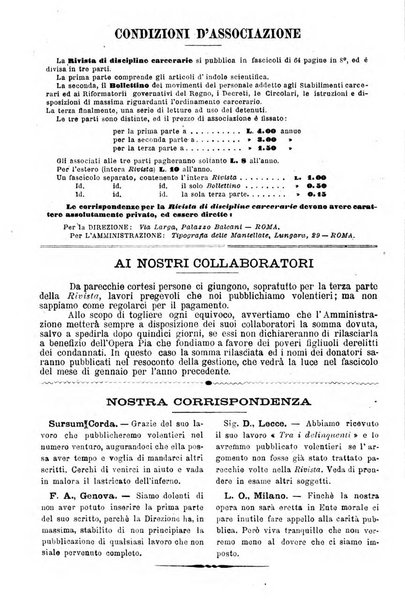 Rivista di discipline carcerarie in relazione con l'antropologia, col diritto penale, con la statistica