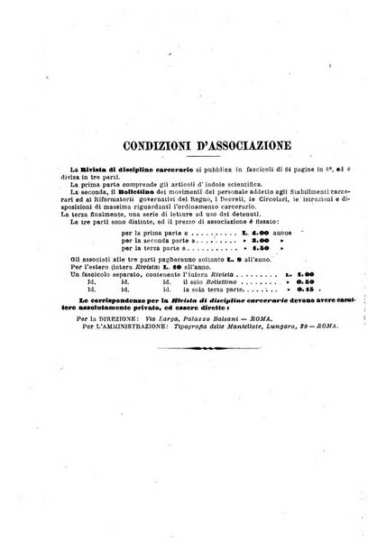 Rivista di discipline carcerarie in relazione con l'antropologia, col diritto penale, con la statistica