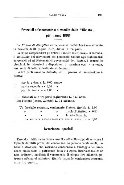 Rivista di discipline carcerarie in relazione con l'antropologia, col diritto penale, con la statistica