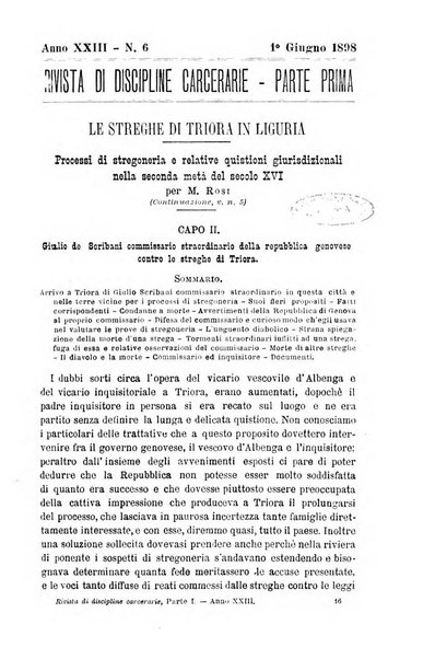 Rivista di discipline carcerarie in relazione con l'antropologia, col diritto penale, con la statistica