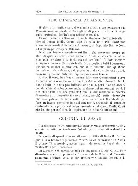 Rivista di discipline carcerarie in relazione con l'antropologia, col diritto penale, con la statistica