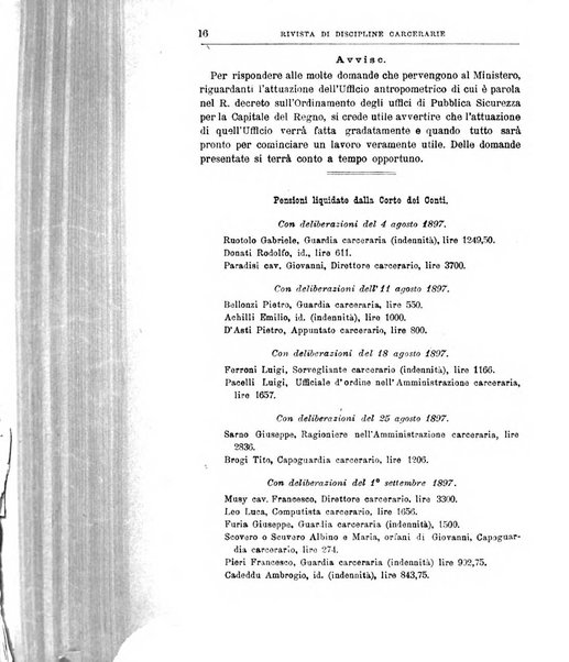 Rivista di discipline carcerarie in relazione con l'antropologia, col diritto penale, con la statistica