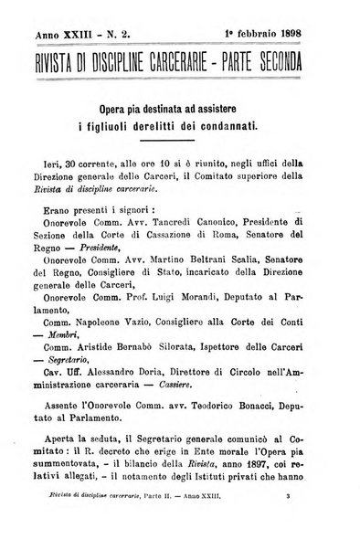 Rivista di discipline carcerarie in relazione con l'antropologia, col diritto penale, con la statistica