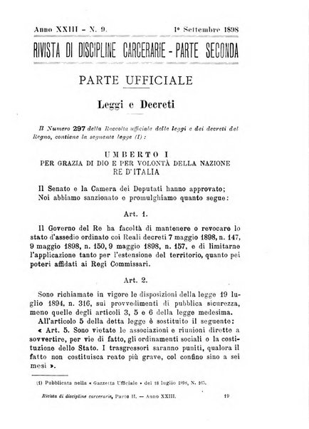 Rivista di discipline carcerarie in relazione con l'antropologia, col diritto penale, con la statistica