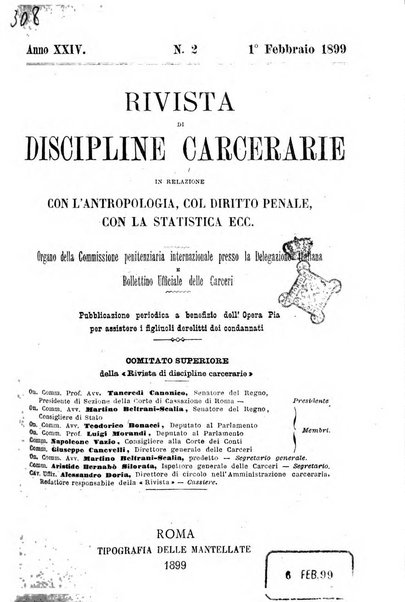 Rivista di discipline carcerarie in relazione con l'antropologia, col diritto penale, con la statistica