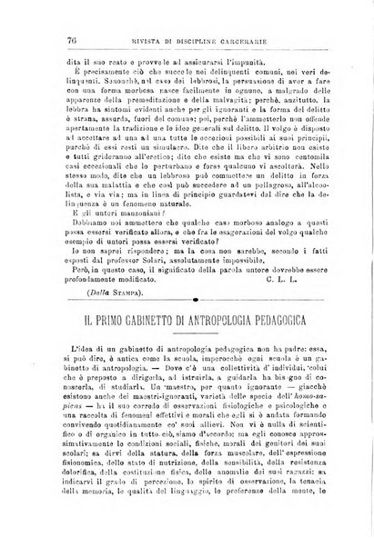 Rivista di discipline carcerarie in relazione con l'antropologia, col diritto penale, con la statistica