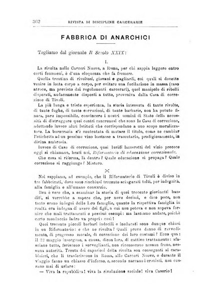 Rivista di discipline carcerarie in relazione con l'antropologia, col diritto penale, con la statistica