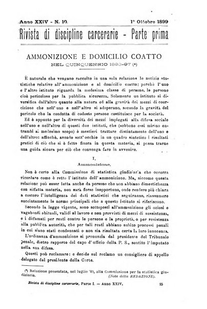 Rivista di discipline carcerarie in relazione con l'antropologia, col diritto penale, con la statistica