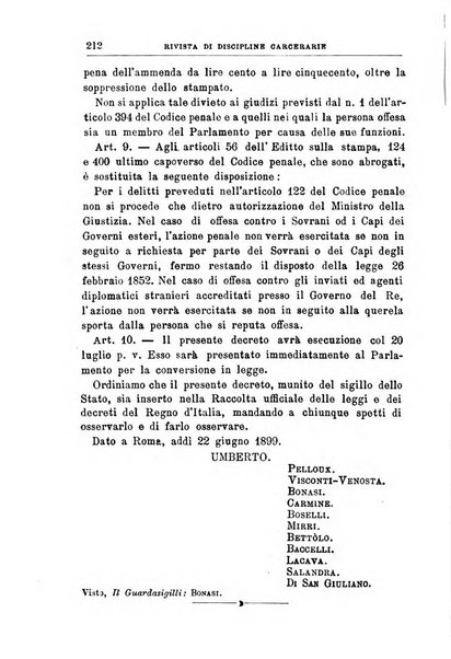 Rivista di discipline carcerarie in relazione con l'antropologia, col diritto penale, con la statistica