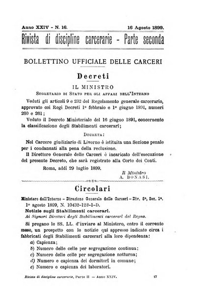 Rivista di discipline carcerarie in relazione con l'antropologia, col diritto penale, con la statistica