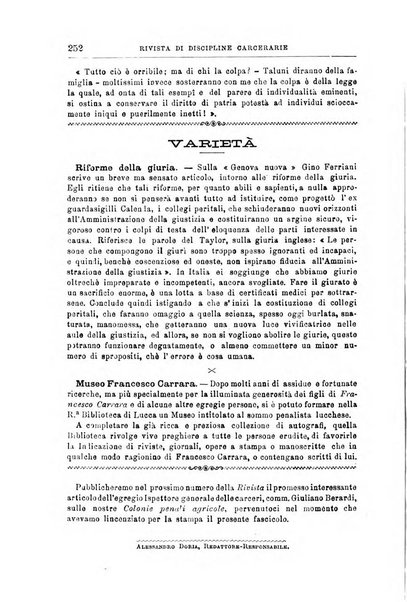 Rivista di discipline carcerarie in relazione con l'antropologia, col diritto penale, con la statistica