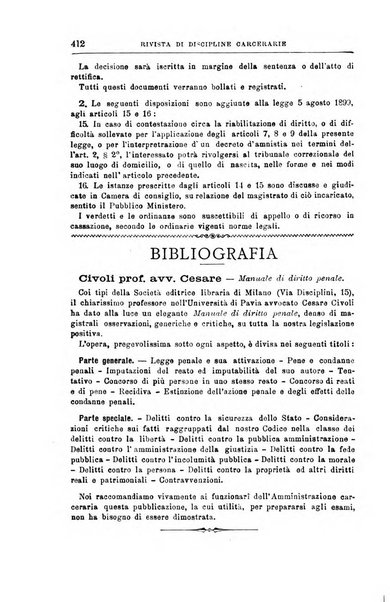 Rivista di discipline carcerarie in relazione con l'antropologia, col diritto penale, con la statistica