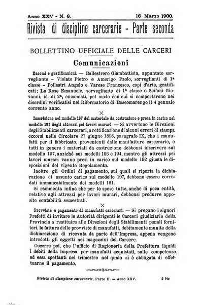 Rivista di discipline carcerarie in relazione con l'antropologia, col diritto penale, con la statistica