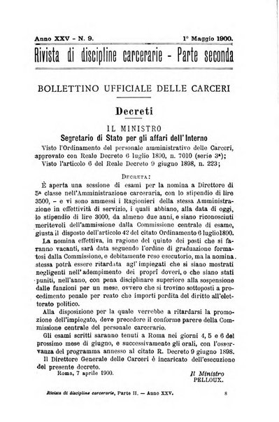 Rivista di discipline carcerarie in relazione con l'antropologia, col diritto penale, con la statistica