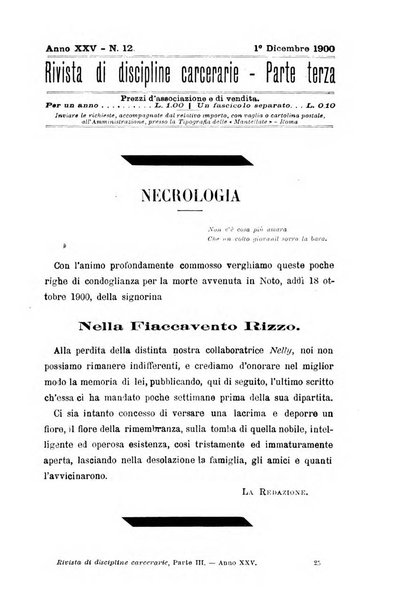 Rivista di discipline carcerarie in relazione con l'antropologia, col diritto penale, con la statistica