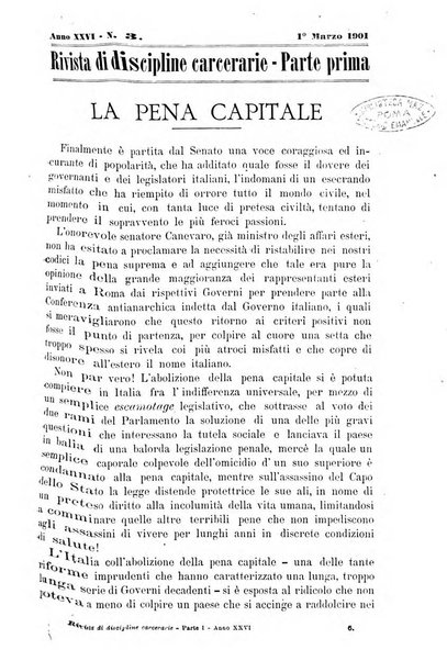 Rivista di discipline carcerarie in relazione con l'antropologia, col diritto penale, con la statistica