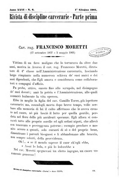 Rivista di discipline carcerarie in relazione con l'antropologia, col diritto penale, con la statistica