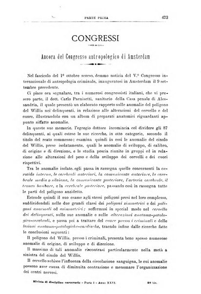 Rivista di discipline carcerarie in relazione con l'antropologia, col diritto penale, con la statistica