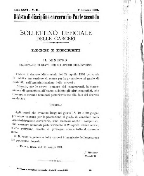 Rivista di discipline carcerarie in relazione con l'antropologia, col diritto penale, con la statistica