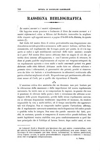 Rivista di discipline carcerarie in relazione con l'antropologia, col diritto penale, con la statistica