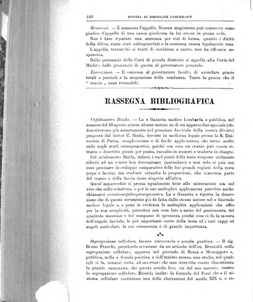 Rivista di discipline carcerarie in relazione con l'antropologia, col diritto penale, con la statistica