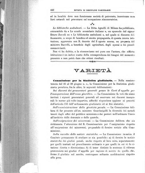 Rivista di discipline carcerarie in relazione con l'antropologia, col diritto penale, con la statistica