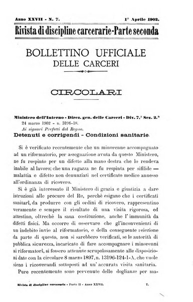 Rivista di discipline carcerarie in relazione con l'antropologia, col diritto penale, con la statistica