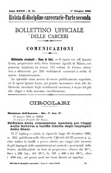 Rivista di discipline carcerarie in relazione con l'antropologia, col diritto penale, con la statistica