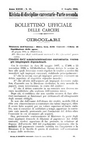 Rivista di discipline carcerarie in relazione con l'antropologia, col diritto penale, con la statistica