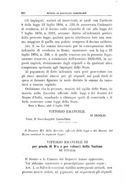 Rivista di discipline carcerarie in relazione con l'antropologia, col diritto penale, con la statistica